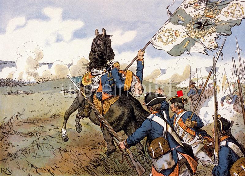Siebenjaehriger Krieg - Schlacht von Prag - Tod des Generalfeldmarschalls von Schwerin
