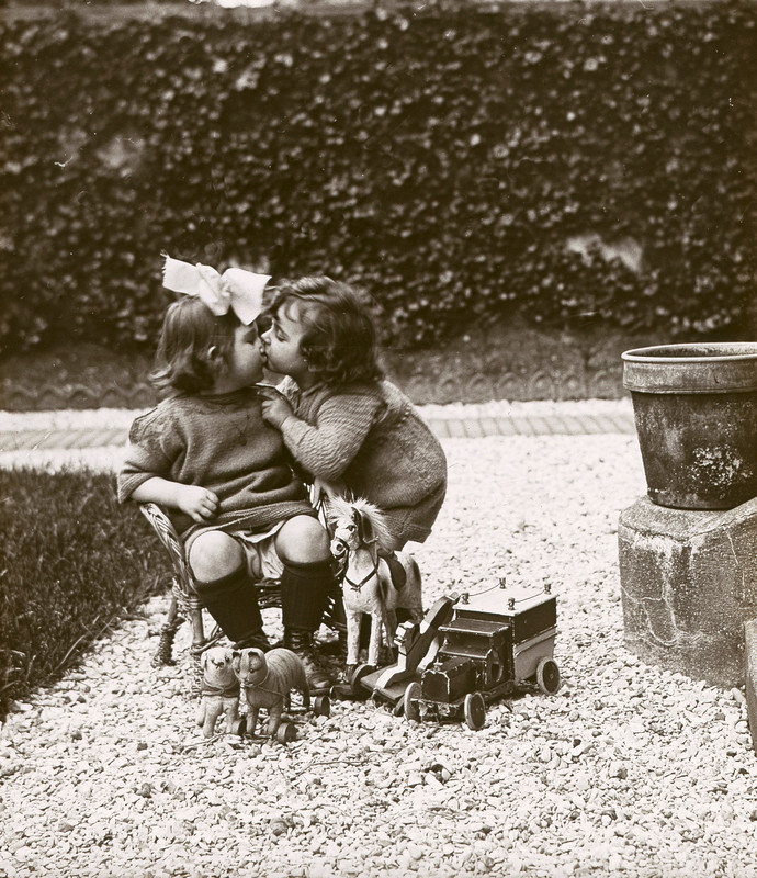Two young sisters (France). Ca. 1910.